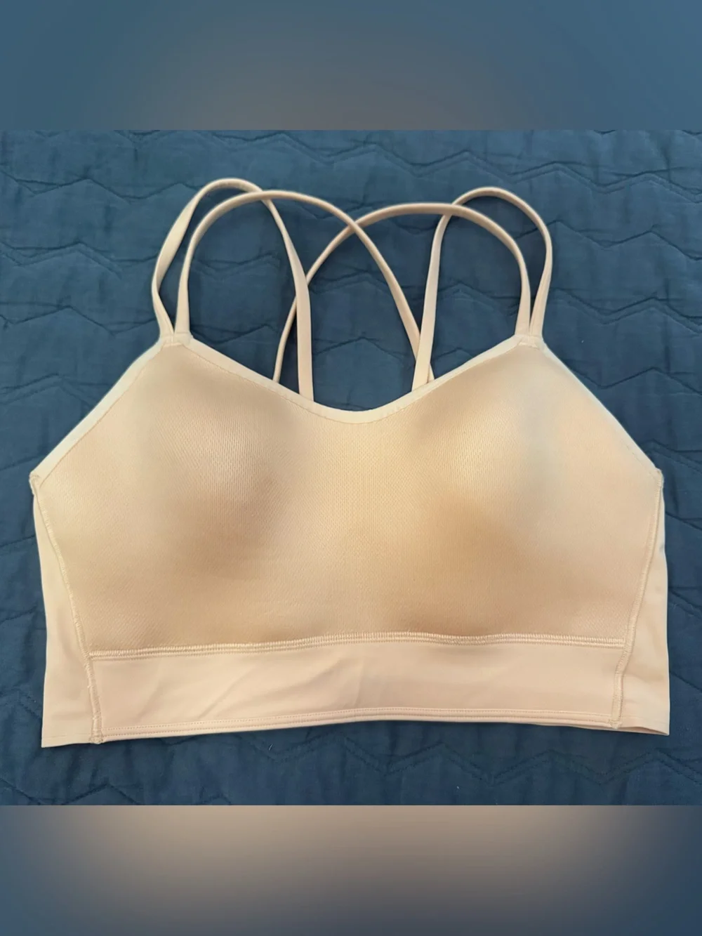 Lululemon size 10 Peach Bellini Like A Cloud Long Line bra B/C cup